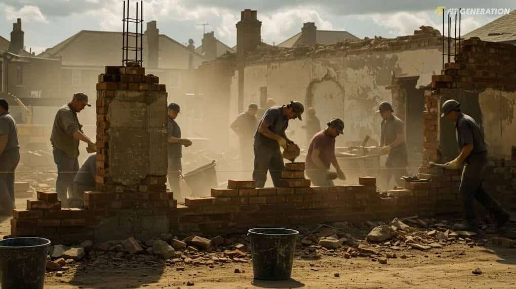 Comparación edificio en construcción