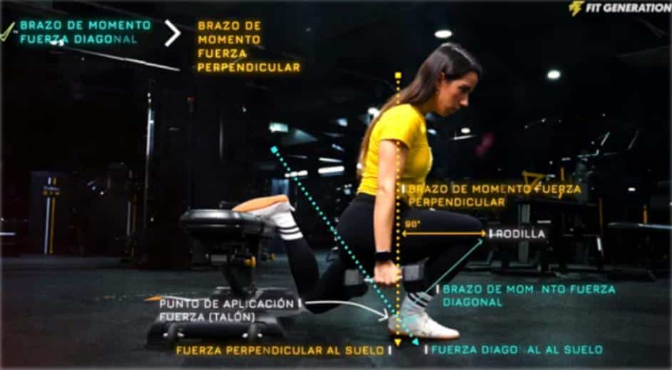 Aplicación de fuerza sentadilla búlgara