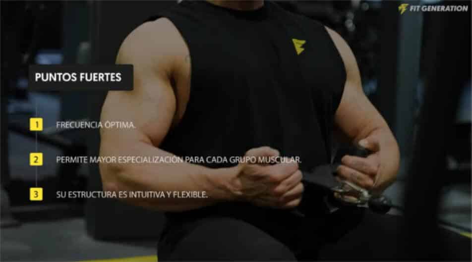 Puntos fuertes de rutina torso pierna