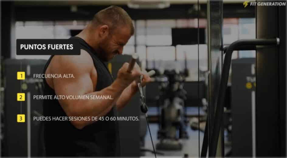 Puntos fuertes de rutina torso