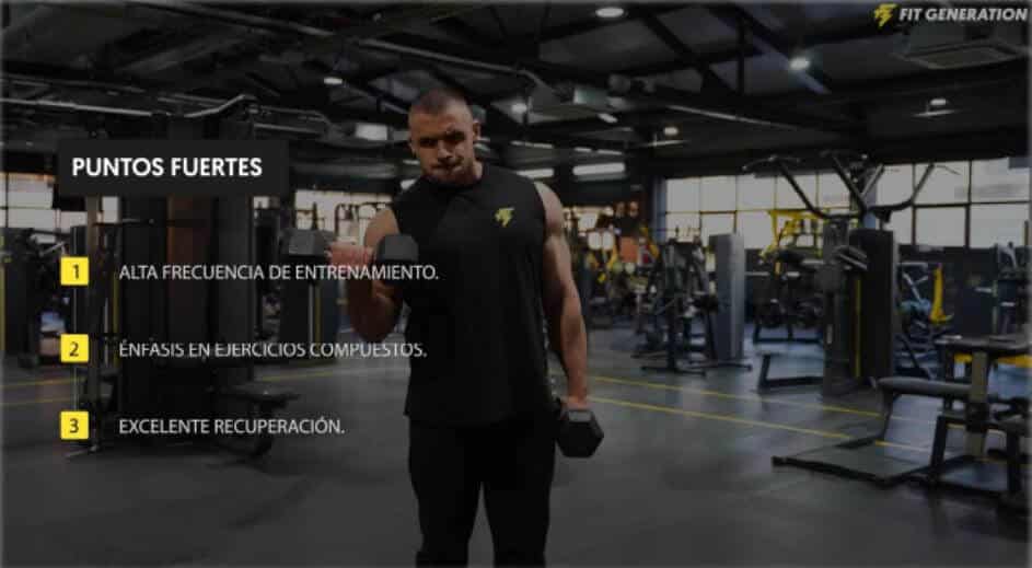 Puntos fuertes rutina fullbody