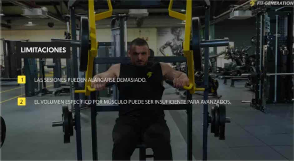 Limitaciones la rutina fullbody