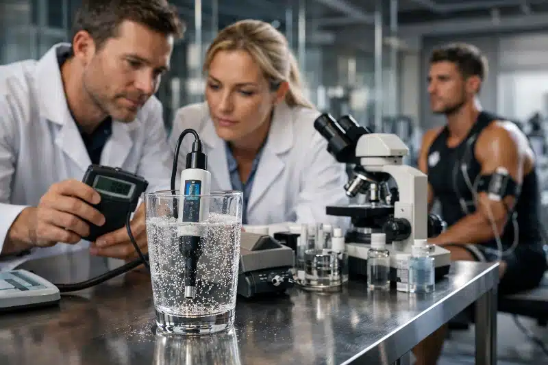 Análisis científico del agua con gas y su contenido calórico